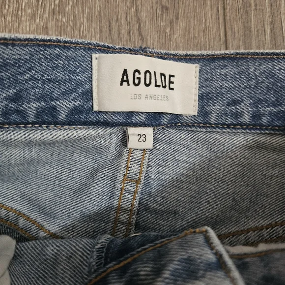 AGOLDE Riley High Rise Denim Shorts - Picture 8 of 11
